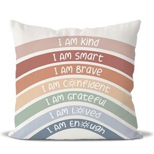 ✨SET OF 2✨ Boho Rainbow Throw Pillow Cover 18x18 in